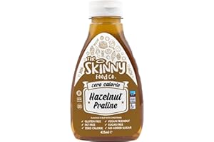 THE SKINNY FOOD CO Skinny Food Co Hazelnut Praline Syrup Zero Calorie 425ml - Sugar Free Hazelnut Coffee Syrups For Tea, Hot Chocolate, Fruit, Baking, Protein Drinks - Vegan-Friendly, Gluten-Free & Fat-Free