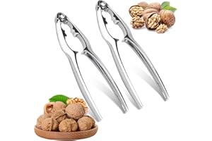 Xinchen Schiaccianoci in acciaio inox, 2 pezzi, schiaccianoci, schiaccianoci per noci e nocciole