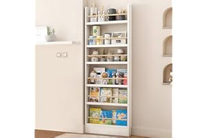 JFOZDM Estanterias para Libros, Libreria Estanteria, Biblioteca Infantil, Mueble Estanteria, Antivuelco/Ahorro de Espacio/fácil de Montar, Estanteria Detrás Puerta para Salon/Dormitorio/Oficina