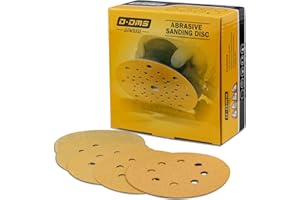 362X - 125mm Sanding Discs Pads, 8 Holes Hook and Loop Sanding Pads, 50PCS Sandpaper Sheet for Random Orbital Sander, 10 of Each Grit (60 80 120 220 320) - D DMS DIMEISI