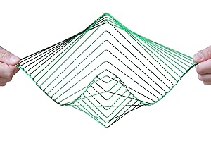 Atellani Square Wave | Der Faszinierende Kinetische Windspiel | Handgefertigt in Italien | Perpetuum Mobile Kunst | Magisches Beruhigendes Kunstwerkt von Ivan Black (Grün)