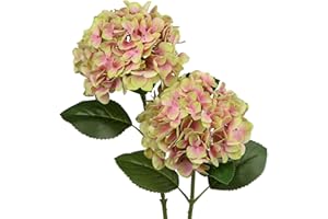 ‎BRIFUL Künstliche Hortensie Blumen Real-Touch Kunstblumen Wie Echt Hydrangea Kunstzweige Blumengesteck für Bürotischen, Hotels, Rezeptionen, Wartezimmer, Esstische, Cafes Dekoration, 2 Stück