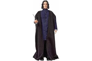 Mattel Harry Potter Mattel - Lalka Profesor Snape (ok. 30 cm) z Czarną Kurtką, Peleryną i Różdżką, Prezent dla Dzieci od 6 lat GNR35