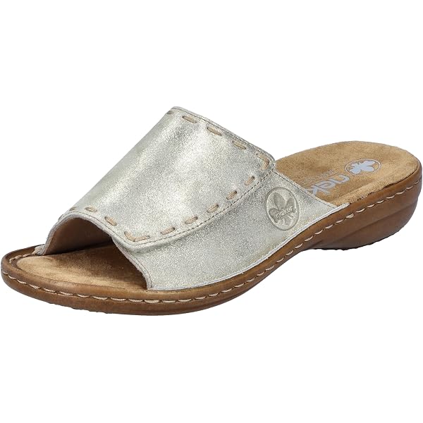 Mules Rieker Femme 60876 - Cuir Véritable - Confortables Et Légères