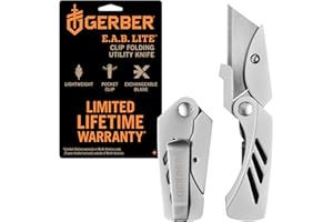 GERBER Cuchillo de caza, Plegable, Longitud de la hoja 5.7 cm, EAB Lite, Acero inoxidable, 31-000345