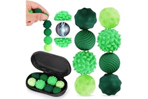 8 Stück Magnetische Fidget Toys, VICTERR Magnetische Sensorik Bälle, Anti-Stress Spielzeug aus Silikon, Fidget Bälle Magnetspiele Anti-Stress Spielzeug für Erwachsene Kinder Stressabbau Grün