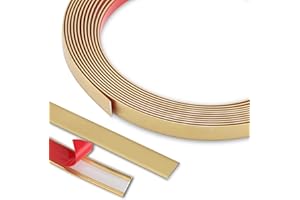 Gaahing Flexible Molding & Floor Trim | Peel and Stick Design | Ceiling, Wall, Mirror, Corner, Wardrobe, Cabinet and Auto Trim, 5m x 0.66cm