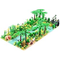 Alberi Giocattolo Feleph Per Costruzioni - Set Da 2 Pezzi, Grandi 17 Cm, Colore Verde, Accessori Per Foresta E Giardino - 3