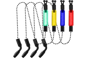 OUZHOU Bite Indicator, 4 Pcs Light Fishing Bobbins, Bite Alarm Bobbins Carp Bobbins, Swingers Carp Fishing Bite Indicators for Carp Fishing Night Fishing Carp Accessories (Red,Yellow,Blue,Green)