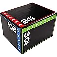 Squadra Fitness Foam Plyometric Box, 3 in 1, 20" 24" 30", Jumping Exercise, Soft