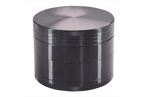 Moulin à Herbes Grinder, Broyeur de Pollen D'herbes en Alliage Zinc, pour épices, Herbes, Café, Ensemble avec Grattoir Pollen, gris