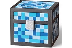 KAJAWIS Pixel Sparschwein Spardose für Kinder 3D Box Multicoloured PLA-Biokunststoff (Blue, M)