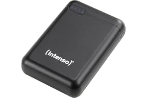Intenso Powerbank XS10000 – 10.000 mAh – Kompakter externer Akku für Smartphone, Tablet & Kamera, USB-C, USB-A, microUSB, Schnelles Laden, Schwarz