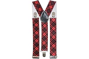 WickedFun Girls Boys Women's Mens Ladies Adjustable Braces Suspenders Fancy Dress Unisex