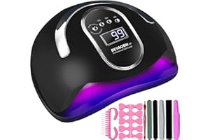BEYAOBN 168W Suszarka do paznokci Lampa UV LED do paznokci do paznokci, Suszarka do paznokci do żelowego lakieru do paznokci, Lampa utwardzająca z automatycznym czujnikiem z ustawieniami timera 4