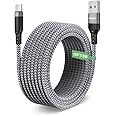 Verilux Type C Charging Cable 62W 3.1A Fast Charging Cable 10Ft Long Type C Charging Cable Data Cable Support 480Mbps Data Transmission Compatible With Phone,Tablet,Ps5 & More C Type Devices,Silver