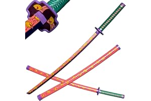 ACTASITEMS Espada de madera para cosplay de anime japonés, 104 cm, Katana-Kokushibou