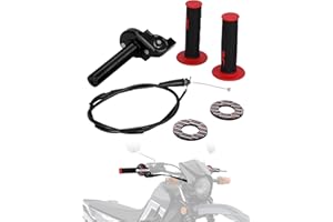 IUVWISN Empuñadura del Acelerador para Motocicleta de 7/8 Pulgadas, 22 mm, empuñaduras de Aluminio, Cable de Acelerador rápido Universal para manubrio de 50 110 125 150 200 250 CC
