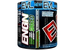 Evlution Nutrition ENGN Shred Pre Workout Thermogenic Fat Burner Powder, Energy, Weight Loss, 30 Servings (Cherry Limeade)