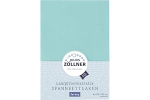 Julius Zöllner 8390347600 Drap-housse en jersey pour matelas de parc de 68 x 90 à 100 x 100 cm, menthe
