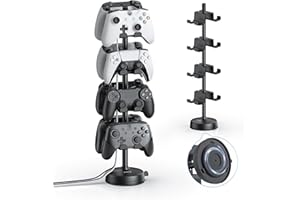 doenci Controller Halter 4 Ebenen für 8 PS5 PS4 Nintendo Switch Xbox Gaming Controller, Kopfhörer Ständer Controller Halterung mit Saugnapfbasis, Headset Ständer für PlayStation 5 Game Controller