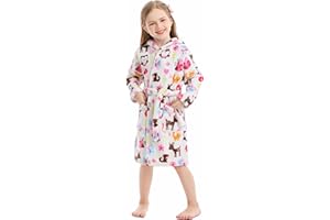 XINNE Unisex Bambino Corallo Del Panno Morbido Con Cappuccio Vestaglia Accappatoio Ragazzi Ragazze Toddlers Pigiami Degli Indumenti Da Notte