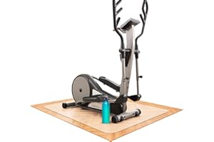 ‎SCHMIEDWERK SCHMIEDWERK Bodenschutzmatte für Fitness und Sportgeräte - rutschfeste Unterlage für Crosstrainer, Heimtrainer, Rudergerät, Laufband (Transparent, 90 x 120 cm)