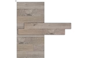 iWerk - Wandpaneele in natürlicher Holzoptik | Selbstklebende Holzpaneele aus nachhaltigem Echtholz für Wand & Decke | Natürliche Wandverkleidung für ein angenehmes Raumklima | Wandpaneel „Kiesel”