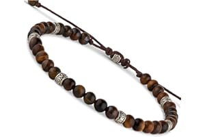 BENAVA Damen Yoga Armband Jaspis Edelstein Perlen mit Infinity Perlen Bunt | Edelstein Armband Meditation | 16-24 cm