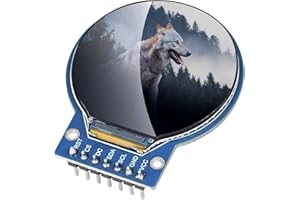 YELUFT 1 Stück 1,28 Zoll TFT Display Rund 240 x 240 Pixel RGB 65.000 Farben GC9A01 Treiber SPI-Schnittstelle Selbstleuchtende Displayplatine für Arduino/Raspberry Pi/ESP32