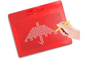 ALEENFOON Tavola da disegno magnetica per bambini dai 3 anni in su, lavagna magnetica, lavagna da disegno, lavagna magica, scrivibile, giocattolo educativo (Grande, Rosso)