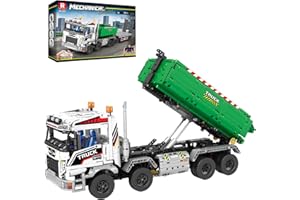 Reobrix RC Truck Building Toy with Motors, Technical Engineering Carrige Hoist Car Construction Toy Model, Heavy Duty Dumper Truck Vehicle Hobby Kits Colleciton Gift for Adults Men Boys (2852Pcs)