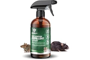 REPELEM Rat & Mouse Repellent Spray - Peppermint Oil Mouse & Rat Deterrent, Natural Rodent Repellent, Mouse Poison Alternative, Fast Acting, Non-Toxic, Rat Repellent, Safe Around Pets - 250ml
