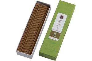 Asayu Japan rökelser – Hinoki-doft, ca. 40 stycken (20 g), 13,5 cm längd, traditionell rök, tillverkad i Japan – för yoga, ze