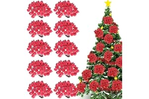 BOELLRUNO 400pz Bacche Rosso Artificiali di Natale Bacche di Agrifoglio Smerigliato Natale Artificiale Gelo Decorazione Natalizie Albero Natale Fai da Te Mini Frutta Satinato Fiore Agrifoglio Ghirlanda