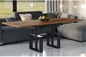 Endo-Moebel Couchtisch Empoli 110-170 cm Esstisch erweiterbar & höhenverstellbar Doppellift (Stirling Eiche)