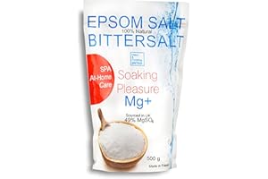 bleu & marine Bretania - Bittersalz Epsom Salz Baden 500g | Natürliches, Magnesiumreiches Mineral | Verbessert Gesundheit & Entspannung | Ideal für Fuß- und Vollbäder, Mehrfarbig