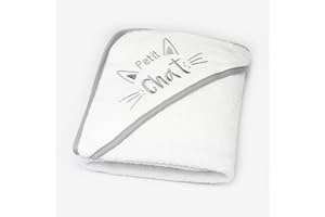 Kinousses 917 5016 Cape de Bain/Gant de Toilette Petit Chat