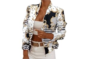 QHDDP KostüMe Damen Damenmode Langarm Reißverschluss gedruckt lässige kurze Jacke Mantel Legend Pullover Damen Pullover Mit Bluseneinsatz Damen