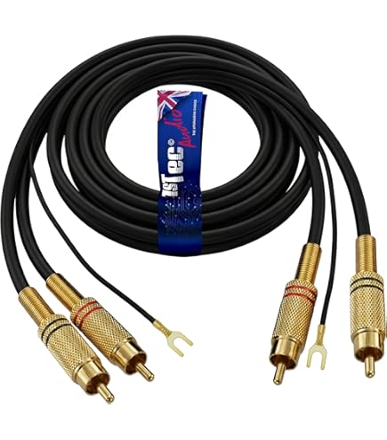 XMSJSIY RCA to Phoenix Jack Audio Cable Phono RCA Plug to 3pin 5.08mm