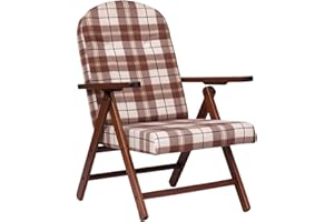 PALUPLUS Poltrona Reclinabile Campania, Misura 60x67x106 cm, Schienale Regolabile in 4 Posizioni, Struttura e Braccioli in Legno di Faggio, Sedia per casa, Portata 110Kg -191C (Marrone Scozzese)