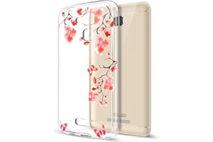 IKASUS Cover Asus ZenFone 3 Max (ZC520TL),Cover Asus ZenFone 3 Max (ZC520TL),Custodia Asus ZenFone 3 Max (ZC520TL) Cover,Asus Z mper Case Custodia Cover per Asus ZenFone 3 Max (ZC520TL),Fiore rosa albicocca