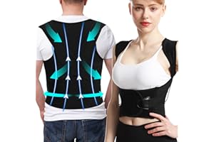 Correcteur de Posture Dos, SOARFLY Redresseur De Dos Ceinture Maintien Dos, Correcteur de Posture pour Hommes et Femmes pour Maintien du Dos Droit, du Cou et des Épaules (Taille: 108-119CM)