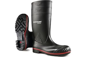 Dunlop A442031 S5 ACIF. KNIE Zwart#48, Stivali di Gomma Uomo^Donna