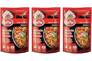 GANARIC MTR Bisibele Bhath Masala 100g (Pack of 3) – Tasty and Healthy – Traditional Meal of Lenthils, Rice and Vegetables