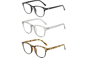 FZSECRIU 3 Paires Lunettes de Vue Transparentes - Monture pour Homme et Femme de Repos