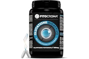 FITOCROMA Glutatione Fosfosomiale™ 500mg + Nac, Cardo mariano e Antiossidanti, Glutatione Forte, Detox/Antiage, Glutatione integratore, Glutatione ridotto, 120 capsule vegane