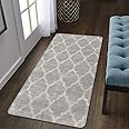 Lahome Moroccan Kitchen Runner Rug - 2X4 Rug Non-Slip Area Rug Small Accent Distressed Throw Rugs Floor Carpet for Door Mat Entryway Bedrooms Laundry Room Decor (Rectangle - 2’ X 4’, Gray)