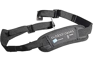 B&W International GmbH - Komfortabler und Sicherer Tragegurt - Schultergurt für unseren Robusten Outdoor Transportkoffer - Typ 2000, CS/2000, Schwarz