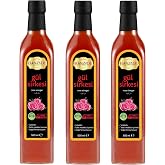 Hanzade Bitkisel G&uuml;l Sirkesi 500 ML x 3 Adet Doğal Fermantasyon İ&ccedil;ilebilir Katkısız Cam Şişe
